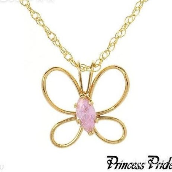 Princess Pride Collection Jewelry - Vintage Princess Pride Cubic Zirconia  Butterfly Necklace